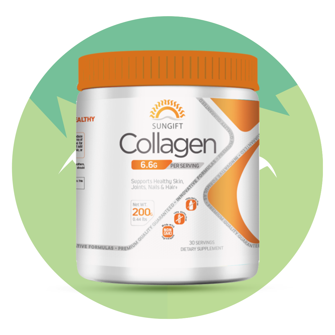 Sungift Collagen 6.6 G 200 G Powder 30 Servings - Hulk Muscles